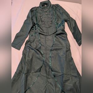 3XL Women's Forest Green Victorian Renaissance Steampunk Gothic Tailcoat